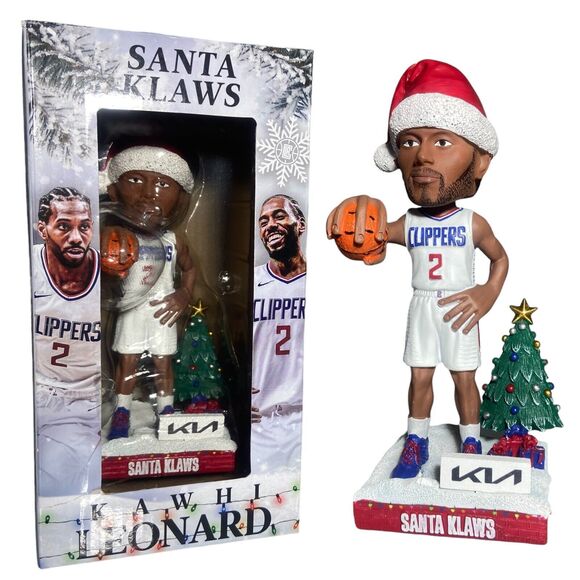 LA Clippers Kawhi Leonard Santa Claws Bobblehead New In Box  12/23/23 - Picture 1 of 10